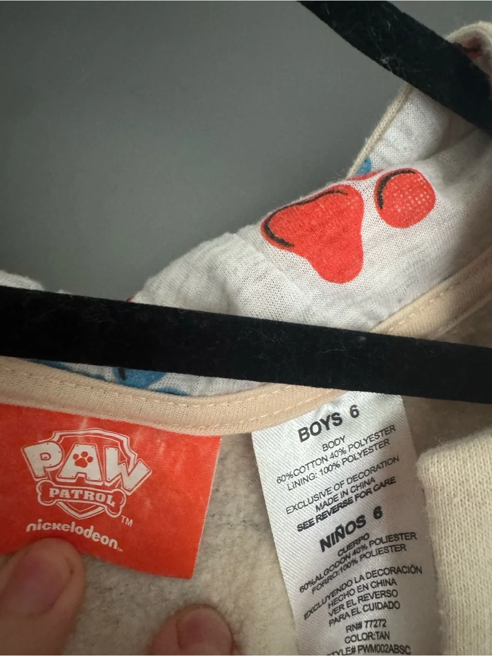 Paw Patrol Zip Up Hoodie 6T
